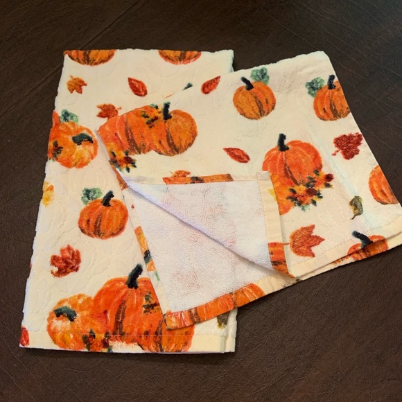 Kitchen towel with matching bar size cloth. 🍁 Like new - Picture 1 of 5
